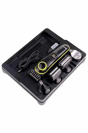 5 Başlıklı Şarjlı Tıraş Makinesi Kablosuz Saç Sakal Burun Tıraşına Uygun