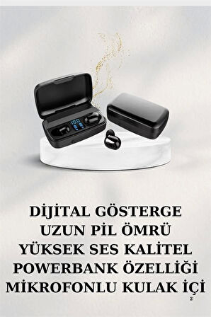 Dijital Göstergeli Bluetooth Kulaklık Kablosuz TWS Stereo Bluetooth 5.0