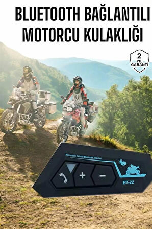 İnterkom Intercom Kask Kulaklık Bt22 Bluetooth Motosiklet Kulaklık 5.0 Bluetooth