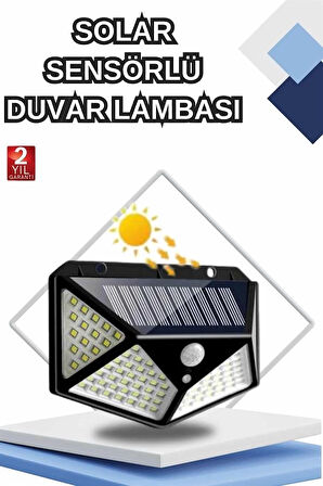 Bahçe Lambası Bahçe Aydınlatma Sensörlü Suya Dayanıklı 100 Led