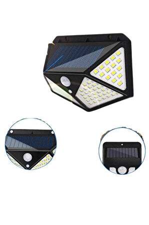Solar Sensörlü Duvar Lambası Bahçe Lambaso Parlak Beyaz Işık Suya Dayanıklı