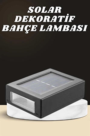 Dekoratif Duvar Lambası Solar Güneş Enerjili Bahçe Aydınlatması