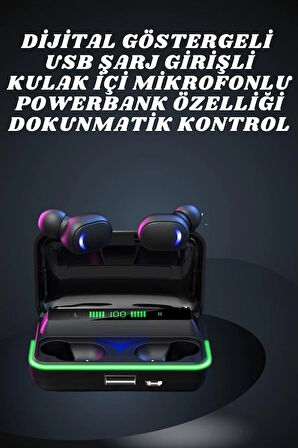 İkili Bluetooth Kulaklık Dijital Göstergeli Uzun Pil Ömrü Yüksek Ses Kaliteli