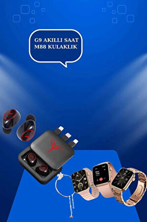 Powerbank Özellikli Bluetooth Kulaklık ve Nabız Ölçer Akıllı Saat Bileklik Hediyeli