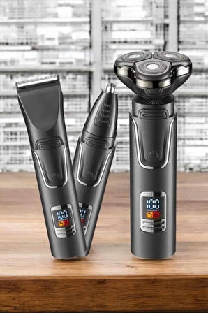 Yüksek Performanslı 3 Başlıklı Profesyonel Tıraş Makinesi