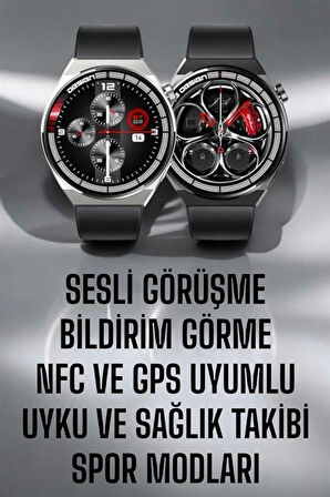 Akıllı Saat GPS VE NFC Özelliği Sesli Görüşme Dokunmstik Ekran