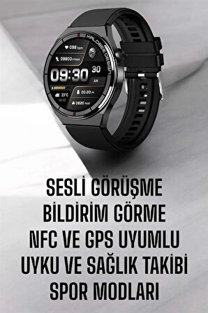 Akıllı Saat Nabız Sensörlü Bildirim Görebilen Spor Modları GPS Takibi