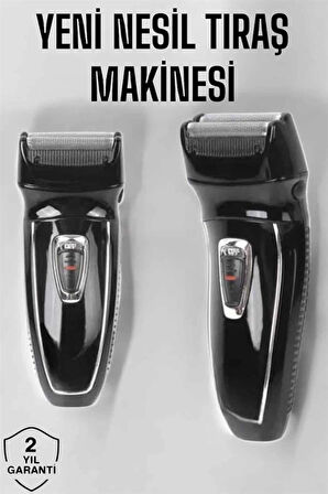 Şarjlı Paslanmaz Çelik Bıçaklı ve Kablosuz Saç Sakal Tıraş Makinesi