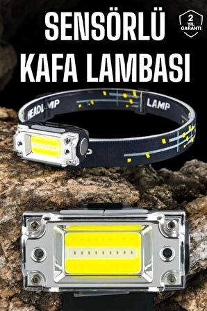 Kafa Lambası Kamp Feneri Balıkçı Feneri Başlıklı Suya Dayanıklı