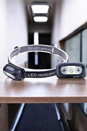 Kafa Lambası Kamp Lambası Led Işık Şarjlı Ayarlanabilir