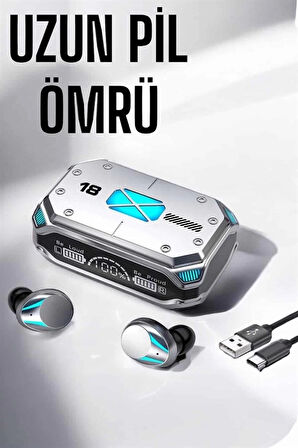 Kablosuz Powerbankli Oyuncu Kulaklığı Gürültü Önleyici