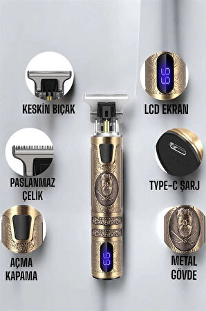 Çizik Tıraş Makinesi Şarjlı Paslanmaz Çelik Bıçaklı Uzun Ömürlü