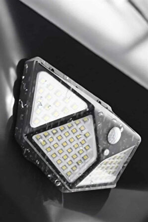 Güneş Enerjili Bahçe Aydınlatma Lambası Solar 100 Led Lamba