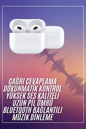 Bluetooth Kulaklık 3. Nesil Ios Android Uyumlu Yeni Nesil Wireless Charge