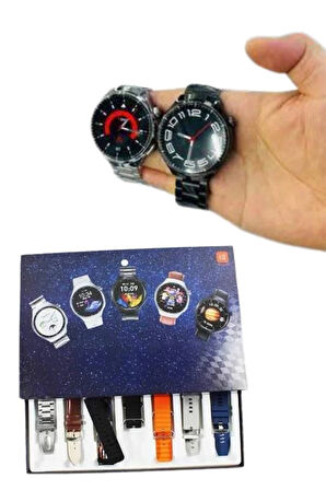 7 Kordonlu Akıllı Saat Siyah Kasa Dokunmatik Ekran Uyku ve Sağlık Takibi