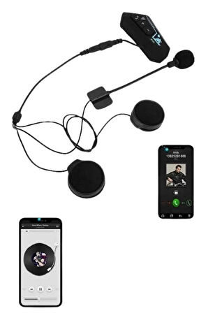 Intercom Bluetooth Kask Kulaklık Motosiklet Kulaklık 5.0 Bluetooth