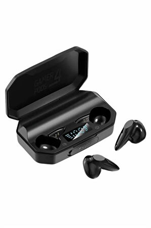 Rgb Işıklı Çift Mikrofonlu Siyah Profesyonel Oyuncu Kulaklığı Kablosuz Kulakiçi