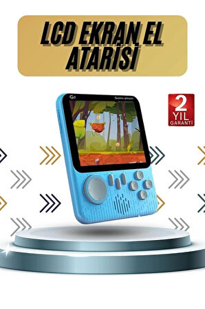 3.5 İnç Mini Atari Taşınabilir Oyun Konsolu 666 Adet Retro Oyun