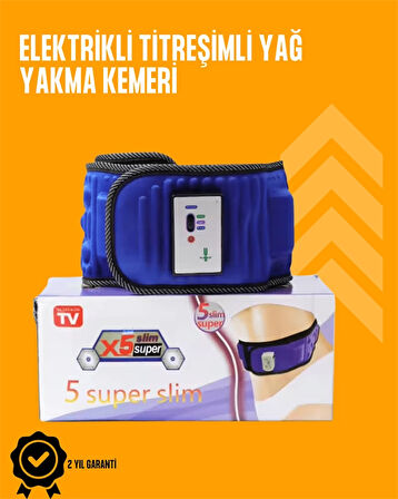 Titreşimli Masaj ve Zayıflama Kemeri – 5 Motor, 20 Mıknatıs, Ayarlanabilir Hız
