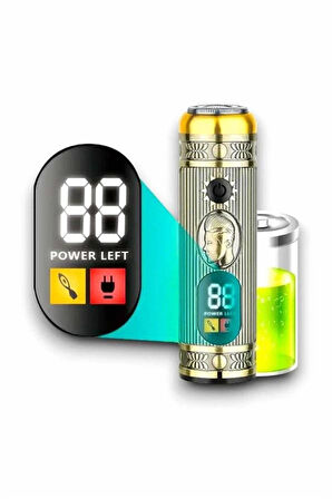 Tıraş Makinesi Pro 3 Başlıklı Dijital Göstergeli Saç Sakal Kulak ve Burun