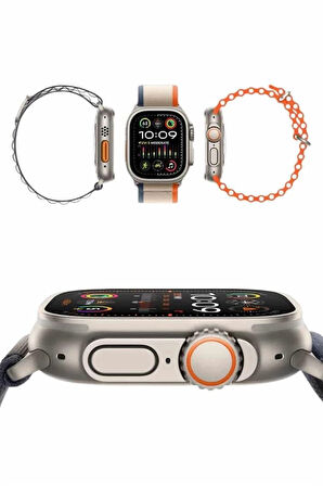 49mm Akıllı Saat Amoled Ekranlı Kadın Erkek Kol Saati Plastik Kordon