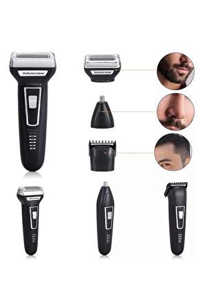 3'lü Set Saç Sakal Kesme Traş Makinesi Burun Kılı Alma Tıraş Makinesi