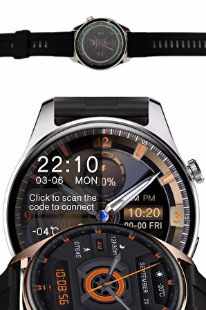 Yeni Nesil Akıllı Saat Çift Kordonlu 1.5 Inç Yuvarlak Ekran GPS ve NFC Uyumlu