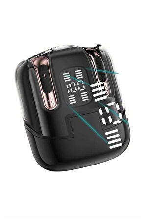 Profesyonel Dijital Göstergeli Düşük Gecikme Bluetooth Kulaklık Çift Kulaklık