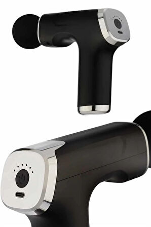 Şarjlı Masaj Tabancası 4 Başlıklı Mini Masaj Tabancası ve Masaj Aleti