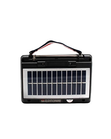 KTF-1428 Solar Panel Destekli Şarjlı Bluetooth Hoparlör – FM/AM/SW Radyo, AUX ve TF Kart Girişli