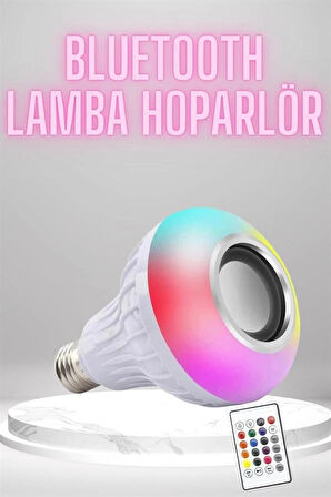 Bluetooth Hoparlör Akıllı Rgb Led Işık Renk Değiştirme Ses Bombası Ampül Görünümlü