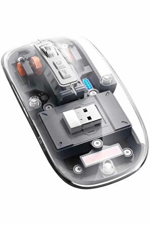 Kablosuz Mouse Fare Şarjlı Bluetooth Wireless Çift Modlu Sessiz