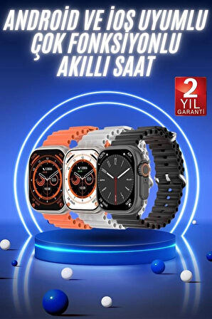 Akıllı Saat Ultra Android & İOS Uyumlu Arama Bildirim Özellikli