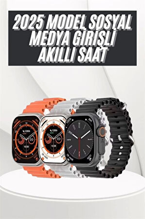 Yeni Nesil Akıllı Saat Uyku ve Sağlık Takibi Titeşimli Sesli Arama Mesaj ve Bildirim Görme