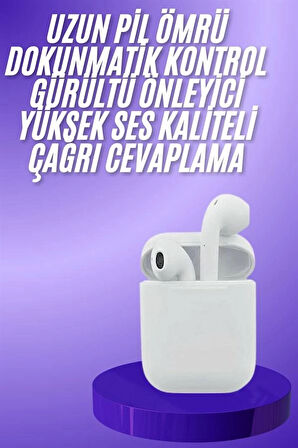 Yeni Nesil Beyaz TWS Bluetooth Kulaklık Android ve İOS Uyumlu Kablosuz Kulaklık