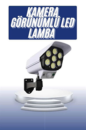 Solar Bahçe Lambası Uzaktan Kumandalı Kamera Görünümlü Hareket Sensörlü