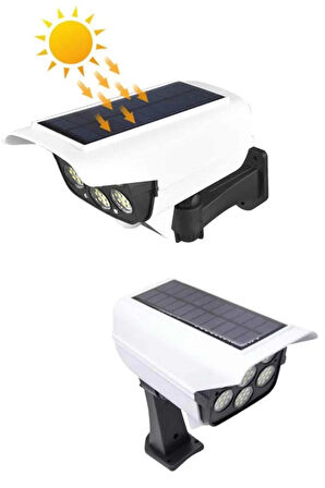 Solar Bahçe Lambası Uzaktan Kumandalı Kamera Görünümlü Hareket Sensörlü