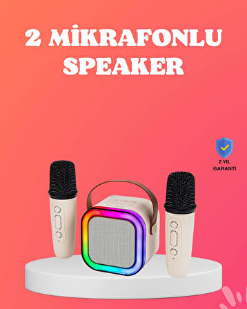 Bluetooth 5.0 Destekli Kablosuz Karaoke Hoparlör
