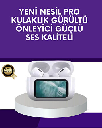 Dokunmatik Ekranlı Bluetooth Kulaklık ANC Gürültü Önleme Suya Dayanıklı