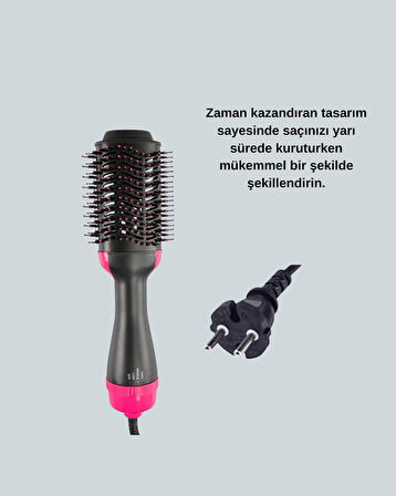 Kurutmalı Saç Şekillendirici Fönlü Fırça 1200 Watt Güç