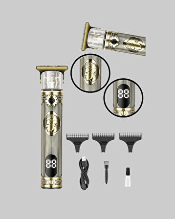 Çok Fonksiyonlu Saç ve Sakal Düzeltici Set – USB Şarjlı