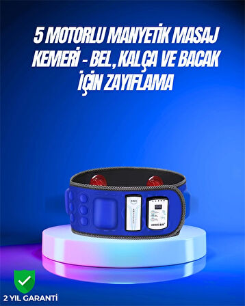 Bel, Kalça, Bacak ve Karın Bölgesi İçin 5 Motorlu Titreşimli Masaj Cihazı