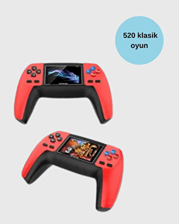 Nostaljik Mini GamePad | 520 Hazır Oyun, Tak ve Oyna