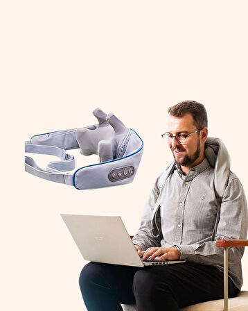 Şarjlı Boyun ve Omuz Masaj Aleti | 3D Yoğurma Teknolojisi