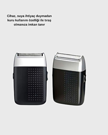 Şarjlı Kuru Kullanım Tıraş Makinesi – Kablosuz, Taşınabilir