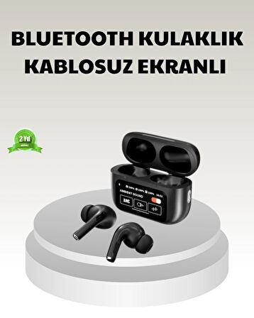 Bluetooth 5.3 ANC Kablosuz Kulaklık – Dokunmatik Kontrol, Dijital Ekran ve Uzun Pil Ömrü