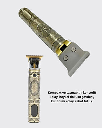 Dayanıklı Çelik Kafa ve Güçlü Motorlu Saç Sakal Makinesi