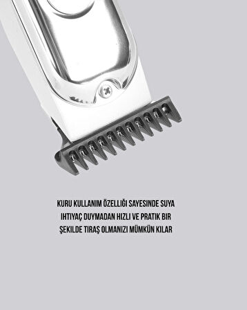 Metal Gövdeli Saç Sakal Kesme Makinesi – Hassas Kesim İçin