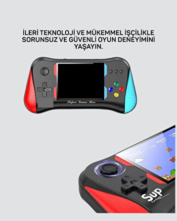 500 Oyunlu 3,5” Elde Taşınabilir Mini Oyun Konsolu – Şarjlı, TV Bağlantılı