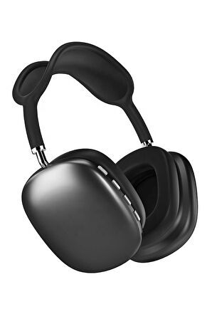 P9 Bluetooth 5.0 Kablosuz Siyah Kulaklık Mikrofonlu Uzun Pil Yüksek Bass ANC